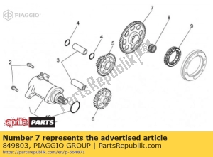 aprilia 849803 sprag koppeling versnelling z=52 - Onderkant