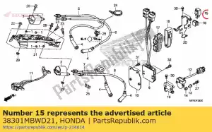 honda 38301MBWD21 relay comp., winker(denso) - Bottom side