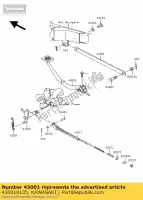 430010135, Kawasaki, d?wignia hamulca, peda? ej800abf kawasaki w 800 2011 2012 2013 2014 2016, Nowy