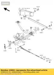 Here you can order the lever-brake,pedal ej800abf from Kawasaki, with part number 430010135: