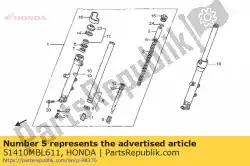 Aquí puede pedir tubería comp., fr. Tenedor de Honda , con el número de pieza 51410MBL611: