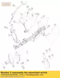 Aquí puede pedir cubierta de airbox derecha de KTM , con el número de pieza 7900600400028C: