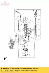 Ici, vous pouvez commander le carburateur assy 1 auprès de Yamaha , avec le numéro de pièce 5KE141011000: