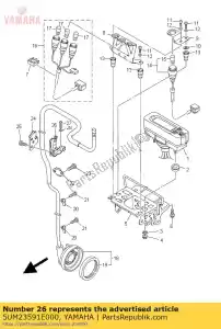 yamaha 5UM23591E000 colchete 1 - Lado inferior