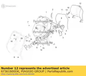 Piaggio Group 67361800DK klappe - Lado inferior