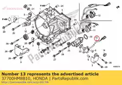 Here you can order the sensor assy., speed from Honda, with part number 37700HM8B10: