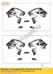 Here you can order the decal set cpl. 65 sx 99 from KTM, with part number 46007098200: