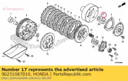 Aqui você pode pedir o porca, trava, 14mm em Honda , com o número da peça 90231087010: