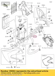 Here you can order the hose-cooling,head-rad from Kawasaki, with part number 390621808: