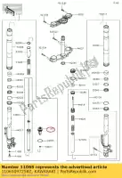 11065097258Z, Kawasaki, 01 boné, comp., lh, preto kawasaki z900 900 , Novo