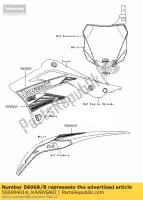 560694014, Kawasaki, modello, mantello, upp, rh kawasaki kx  f kx450f 450 , Nuovo