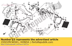 Qui puoi ordinare tubo flessibile, radiatore inferiore da Honda , con numero parte 19501MCWD01: