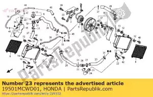 Honda 19501MCWD01 tubo flessibile, radiatore inferiore - Il fondo