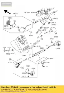 Kawasaki 230480002 lampka sygnalizacyjna soczewki - Dół