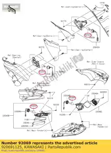 Kawasaki 920691125 bombilla, 12v 21w, py21w orang - Lado inferior