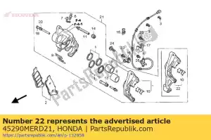 honda 45290MERD21 soporte subconjunto., r. fr. - Lado inferior