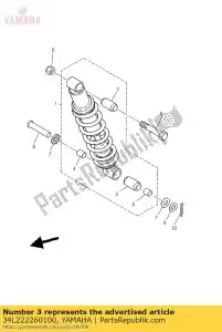 yamaha 34L222260100 bus, schokdemper achter - Onderkant