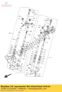 yamaha 2CMF31010000 komplet przedniego widelca - Dół