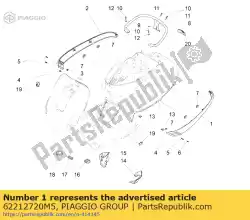 Qui puoi ordinare carenatura inferiore sinistra da Piaggio Group , con numero parte 62212720M5: