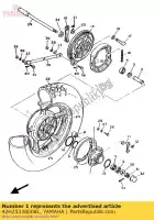 42H25338008L, Yamaha, gegoten wiel, achter yamaha xv virago xvse 1000, Nieuw