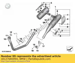 Here you can order the rear muffler from BMW, with part number 18127680994: