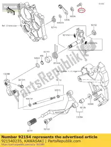 kawasaki 921540235 bolt,socket,6x16 er650c9f - Bottom side