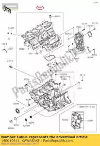 Kawasaki 140010611 set-carter - La partie au fond