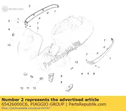 Tutaj możesz zamówić prawa dolna owiewka od Piaggio Group , z numerem części 65426000C6: