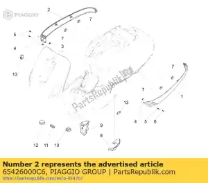 Piaggio Group 65426000C6 prawa dolna owiewka - Dół
