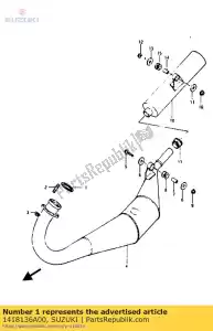 suzuki 1418136A00 uszczelka, wydech - Dół