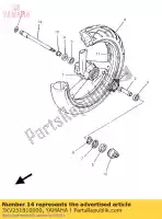 3XV251810000, Yamaha, Asse, ruota yamaha tzr 125 1993 1995 1997, Nuovo