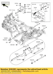 Here you can order the bracket-engine klf300-b1 from Kawasaki, with part number 320291597: