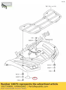 Kawasaki 160730806 aislante - Lado inferior