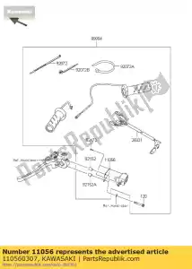 kawasaki 110560307 bracket kle650cbf - La partie au fond