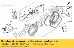 Honda 33702MCH631 lens, achterlicht - Onderkant