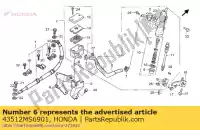 43512MS6901, Honda, mangueira, cilindro mestre honda xl transalp v xl600v 600 , Novo