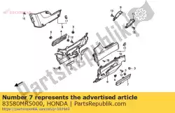 Tutaj możesz zamówić pokrywa komp., l. Krok przytrzymaj od Honda , z numerem części 83580MR5000: