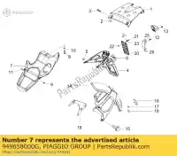 949658000G, Piaggio Group, paratia sottocodone gilera runner 125 2005, Novo