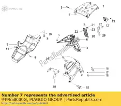 Tutaj możesz zamówić paratia sottocodone od Piaggio Group , z numerem części 949658000G: