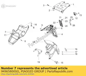 Piaggio Group 949658000G paratia sottocodone - Dół