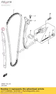 Suzuki 1277148H00 przewodnik, ?a?cuch krzywkowy - Dół