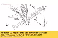 45519MAK003, Honda, vite, piatta, 4x20 honda cb nx 500 650 1997 1998, Nuovo