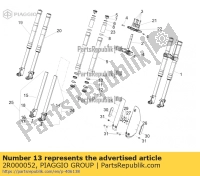 2R000052, Aprilia, parapolvere, Nuovo