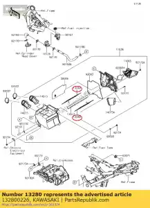 Kawasaki 132800226 titular, elemento - Lado inferior