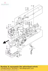 Suzuki 1416022H10 pipe comp,exh r - Bottom side