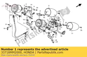Honda 33718MM2000 caoutchouc, réglage feu arrière - La partie au fond
