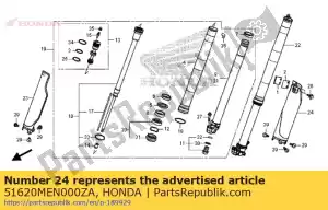 honda 51620MEN000ZA protector, l. fr. fork *tnatural * (tnatural natural) - Bottom side