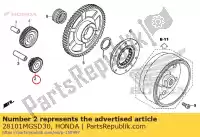 28101MGSD30, Honda, réducteur, démarreur ( honda nc  xa integra d dct xd dtc sd s x sa nc700d nc700s nc700sa nc700sd nc700x nc700xa nc700xd nc750xa 700 750 , Nouveau