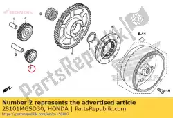 Aqui você pode pedir o engrenagem, redução de arranque ( em Honda , com o número da peça 28101MGSD30: