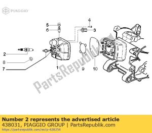 aprilia 438031 spark plug champion rn1c - Bottom side